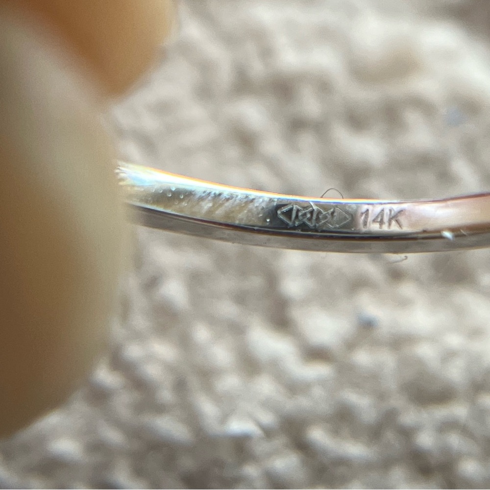 Delicate Pave Diamond Stacking Ring - image 4